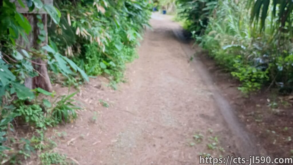 舗装されてない道